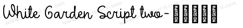 White Garden Script two字体转换